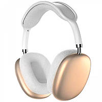Навушники Bluetooth бездротові Max White-Gold
