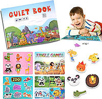 Развивающая книга Монтессори на липучке Quiet Book Животные