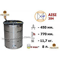 Медогонка 2-х рамочная неповоротная нержавеющая AISI 304 без подставки.