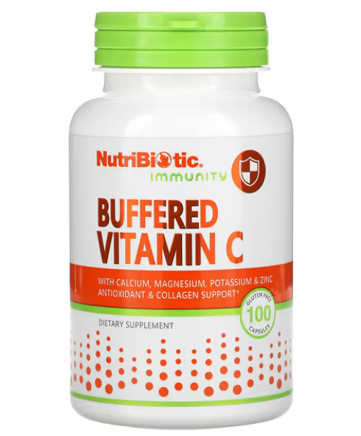 NutriBiotic Immunity буферизований вітамін C 100 капсул без глютену