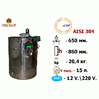 Медогонка 2-х рамочная поворотная нержавеющая AISI 304 с электроприводом 12/220 В
