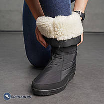 Чоботи жіночі зимові хутряні чорні, фото 4