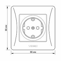 Розетка Videx Binera біла 1 з заземленням VF-BNSK1G-W, фото 3