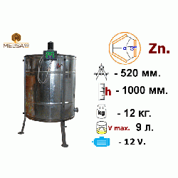 Медогонка 3-х рамкова неповоротна Zn на підставці ел. приводом 12 B