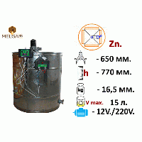 Медогонка 4-х рамочная неповоротная Zn с эл.приводом 220/12 В