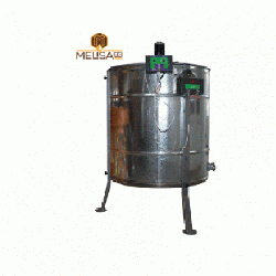 Медогонка 6-ти рамкова поворотна нержавіюча AISI 430 без підставки з електроприводом 12 В