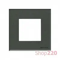 Рамка 1 пост, стекло графит, Zenit ABB N2271 CF