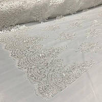 Гіпюр на Сітці Молочний