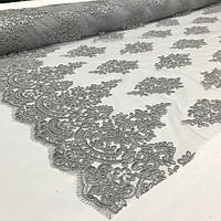 Гіпюр на Сітці Сірий