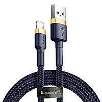 Кабель usb Baseus (CALKLF) cafule Cable USB For lightning 2.4A 1M Gold+Blue