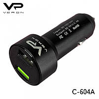 АЗУ Veron C-604A Car Charger with LCD Long -2.4A (2 USB)