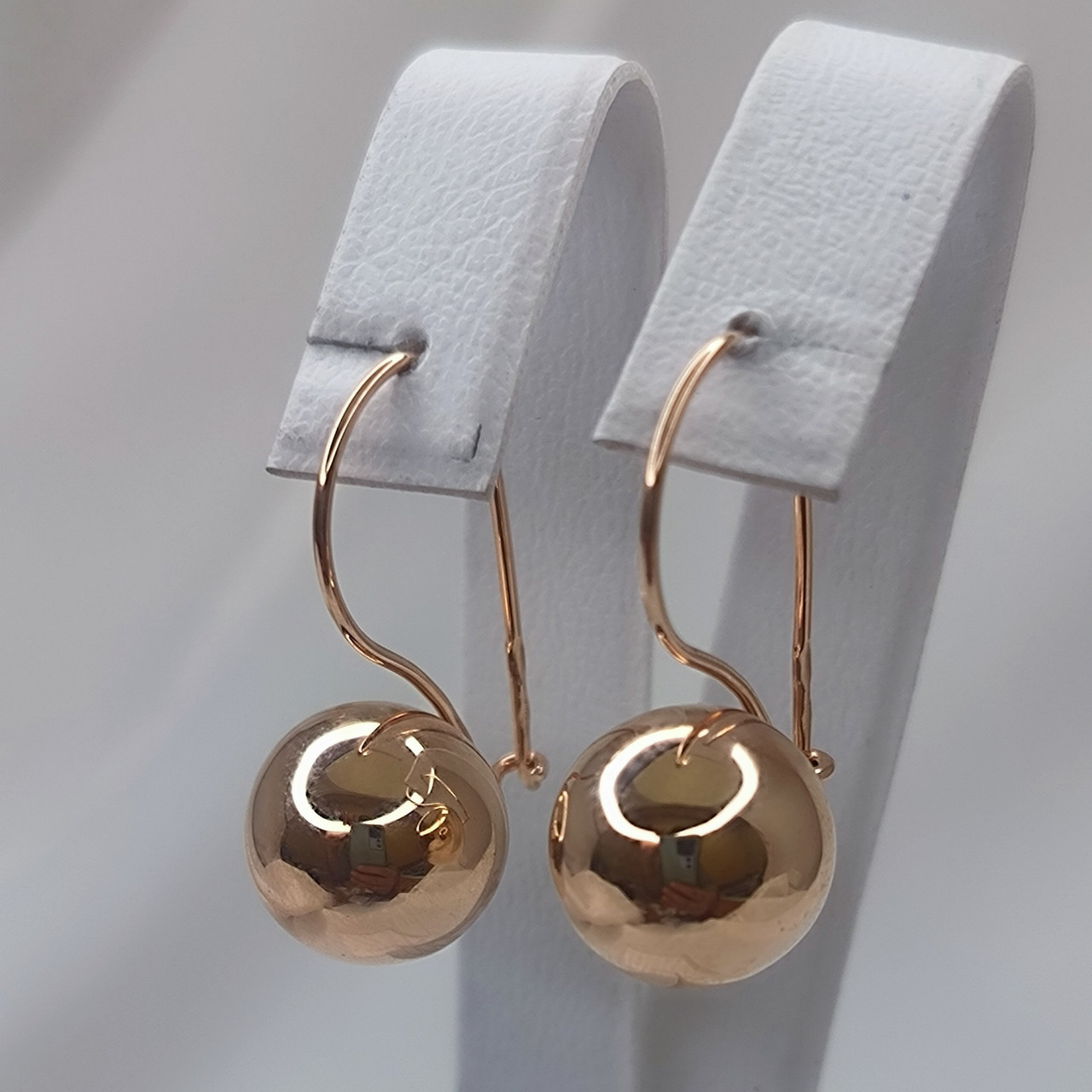 Золоті сережки з кулями, фото 1