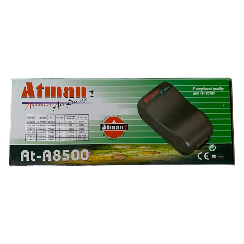 Двоканальний компресор для акваріума Atman AT-А8500