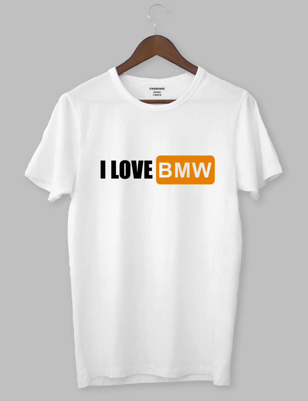 Футболка з прикольним дизайном «I LOVE BMW»