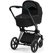 Коляска Cybex Priam 4.0  шасі Matt Black + Люлька Sepia Black