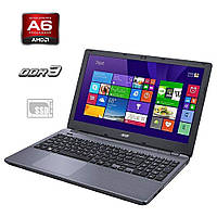 Ноутбук Б-класс Acer Aspire E5-521 / 15.6" (1366x768) TN / AMD A6-6310 (4 ядра по 1.8 - 2.4 | всё для тебя