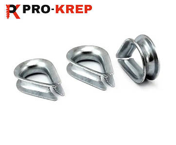КОУШ ДЛЯ ТРОСУ DIN 6899 НЕРЖАВІЮЧА СТАЛЬ