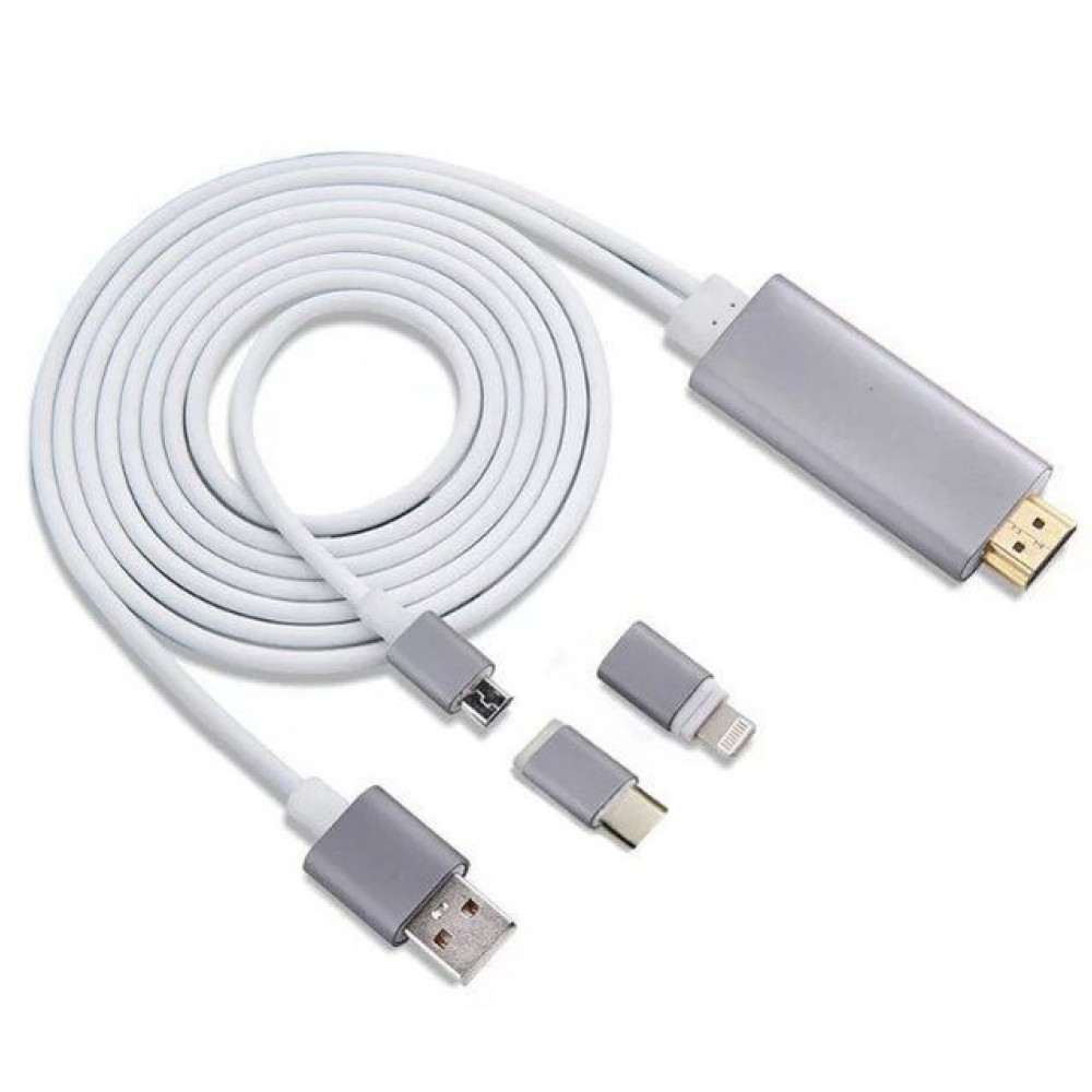 Купить Кабель usb MHL HDTV Adapter 2 in1 (Android , IOS) от магазина ...