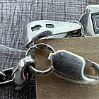 Срібний комплект якірний ланцюжок та хрест із розп`яттям комплект із чорнінням 925 проби, фото 8