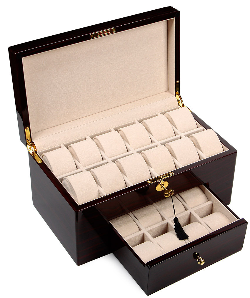 Скринька дерев'яна для зберігання 20 годинників закривається на замок від німецького бренду ROTHENSCHILD, фото 1