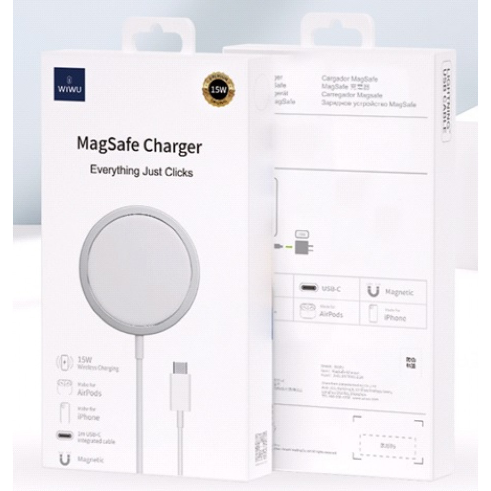 Беспроводное зарядное устройство Wireless Charger WiWU M5 White - фото 2 - id-p1945397647