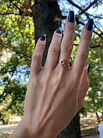 Золотое женское кольцо Шанель в красном золоте 585 пробы