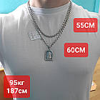 Срібний комплект  ладанка Св Миколай та ланцюжок струмок 925 проба, фото 6