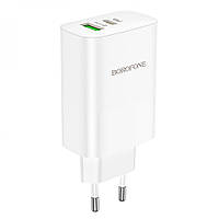 СЗУ Borofone - BN10 Sunlight PD65W dual port 1A1C (EU) White