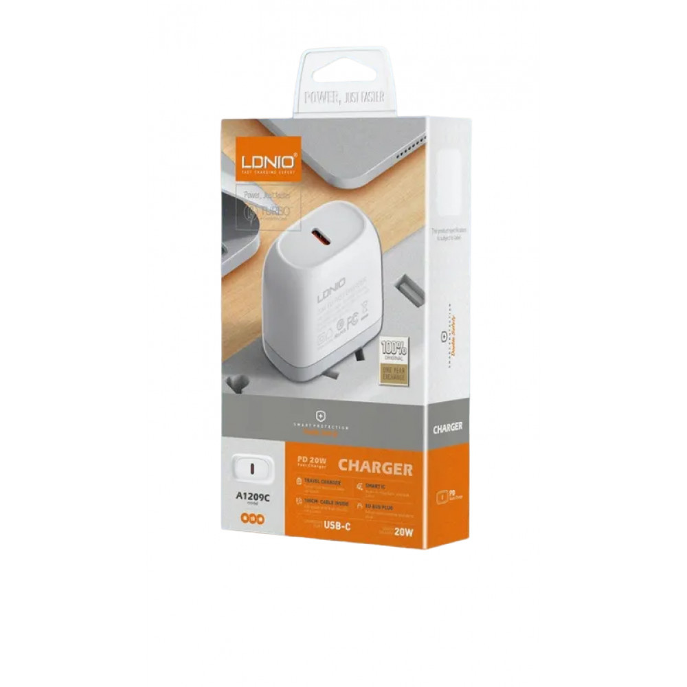 СЗУ Home Charger | 20W | 1C Ldnio A1209C White - фото 2 - id-p1945405026