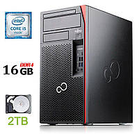 Компьютер Fujitsu Esprimo P757/E90+ Tower / Intel Core i5-6500 (4 ядра по 3.2 - 3.6 GHz) / 16 | всё для тебя