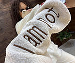 Жіночі теплі плюшеві худі з вишитими написами (р.42-46) 7904750, фото 9