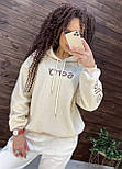 Жіночі теплі плюшеві худі з вишитими написами (р.42-46) 7904750, фото 10