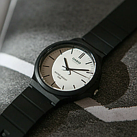 Водонепроникний годинник Касіо з білим циферблатом, годинник чоловічий Casio оригінал, наручний кварцовий годинник Касіо