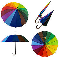 Оптом Семейный зонт-трость радуга от Feeling Rain, унисекс, 8052