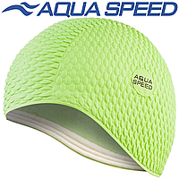 Шапочка для плавания женская шапочка для бассейна латекс Aqua Speed BOMBASTIC светло-зеленая