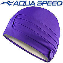 Шапочка для плавання жіноча шапочка для басейну із застібкою поліестер Aqua Speed LADIES CAP фіолетова