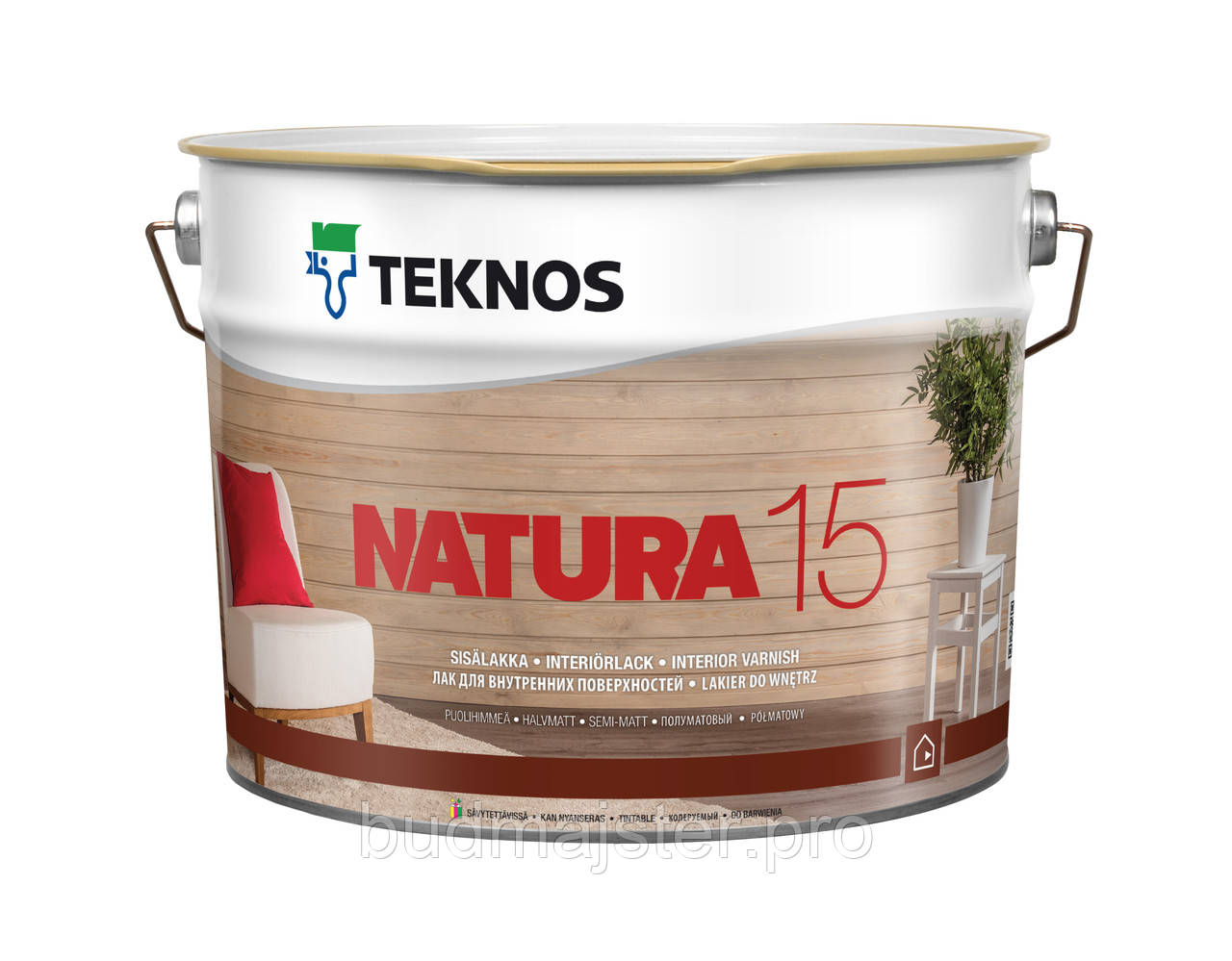 Лак Teknos NATURA 15, матовий 9 л.