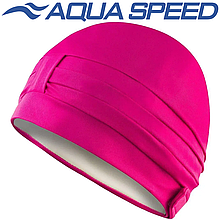 Шапочка для плавання жіноча шапочка для басейну із застібкою поліестер Aqua Speed LADIES CAP рожева