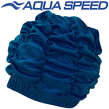 Шапочка для плавання жіноча шапочка для басейну поліестер Aqua Speed SHOWER CAP темно-синя