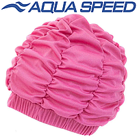 Шапочка для плавания женская шапочка для бассейна полиэстер Aqua Speed SHOWER CAP розовая