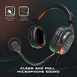 Fifine H6X USB-навушники зі знімним мікрофоном, RGB-підсвіткою (оновлена модель 2024) — Чорний, фото 5