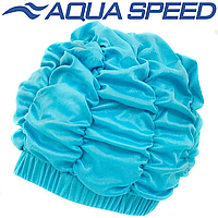 Шапочка для плавания женская шапочка для бассейна полиэстер Aqua Speed SHOWER CAP бирюзовая