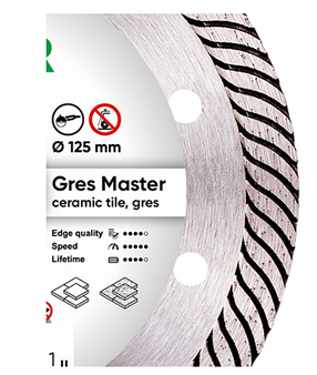 Круг алмазний відрізний Gres Master 1A1R 125x1,4/1,0x10x22,23, фото 2