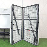 Комплект стильних складних меблів (Стіл та 4 стільці), Білий (з сумкою), фото 7