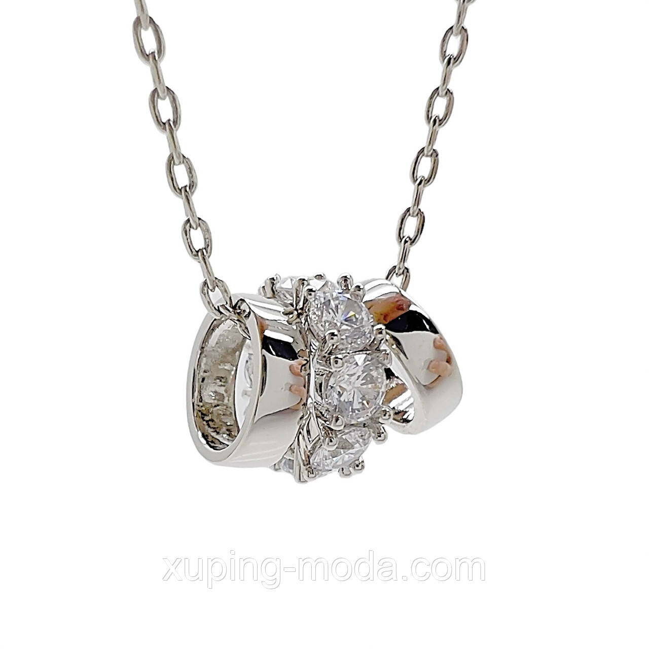 38+3 см х 7 мм. Підвіска ксюпінг. Родій, фото 1