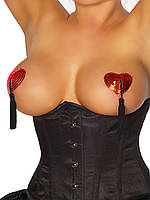 Сексуальні Наклейки на Соски: Серця, Паєтки та Шарм Червоний ( 210 001 )