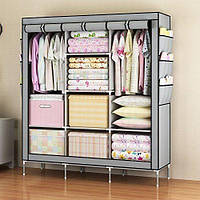 Складна каркасна тканинна шафа Storage Wardrobe 88130, шафа для одягу трисекційна