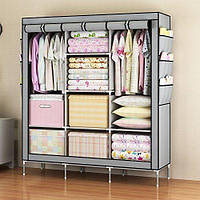 Складной каркасный тканевый шкаф Storage Wardrobe 88130, шкаф для одежды трехсекционный