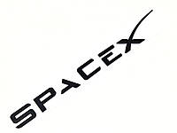 SPACEX Tesla Значок эмблемы багажник Tesla Надпись Черный глянец