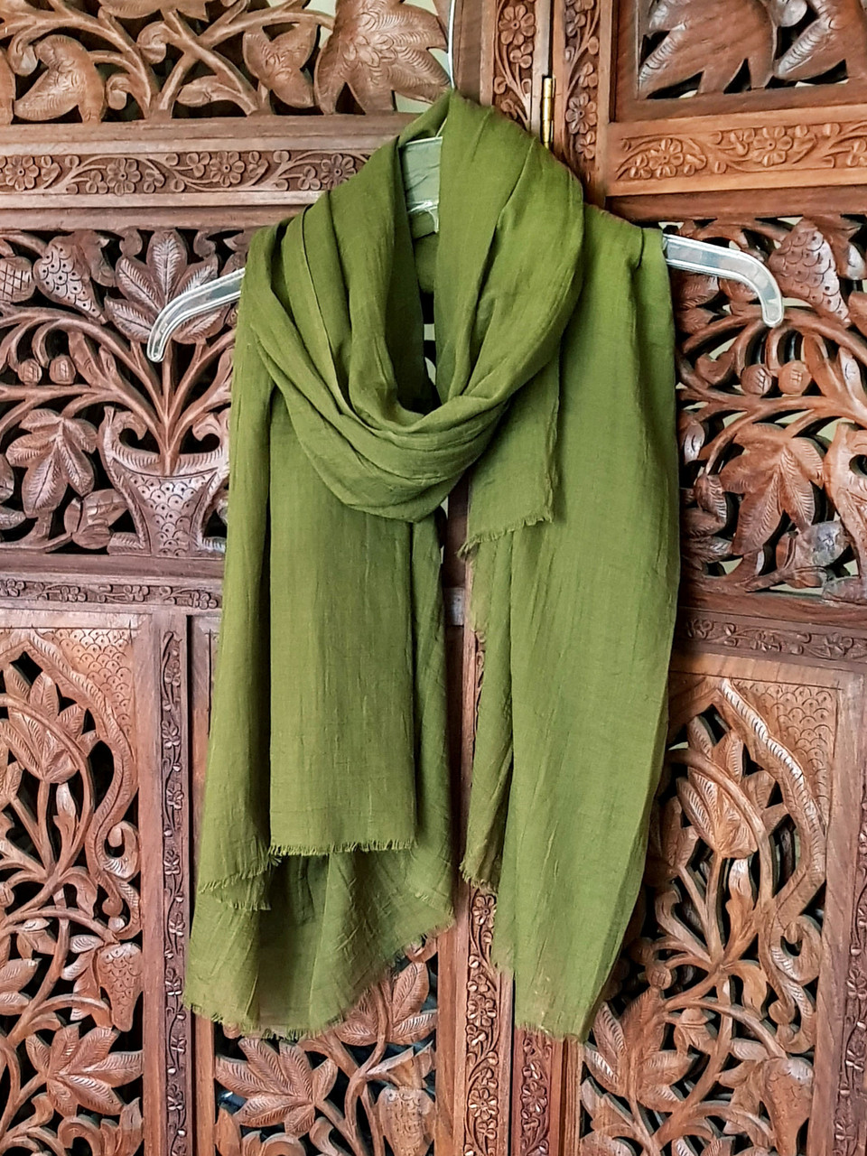 Шарф широкий легкий Асоль хакі, фото 1